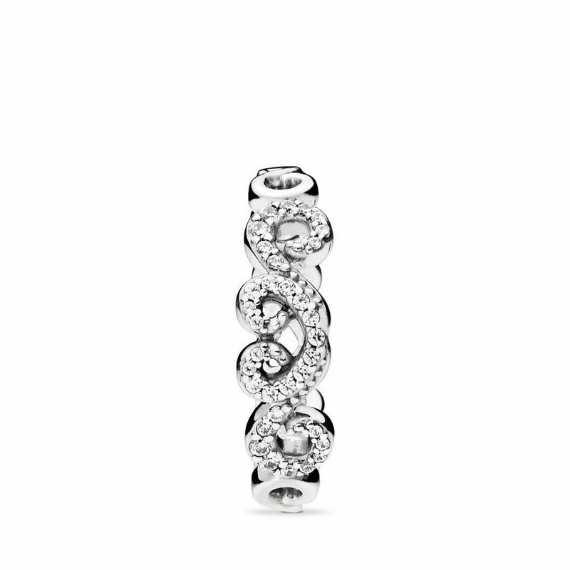 Pandora Australia Heart Swirls Stackable Ring - Sterling Silver | XYRQBO675